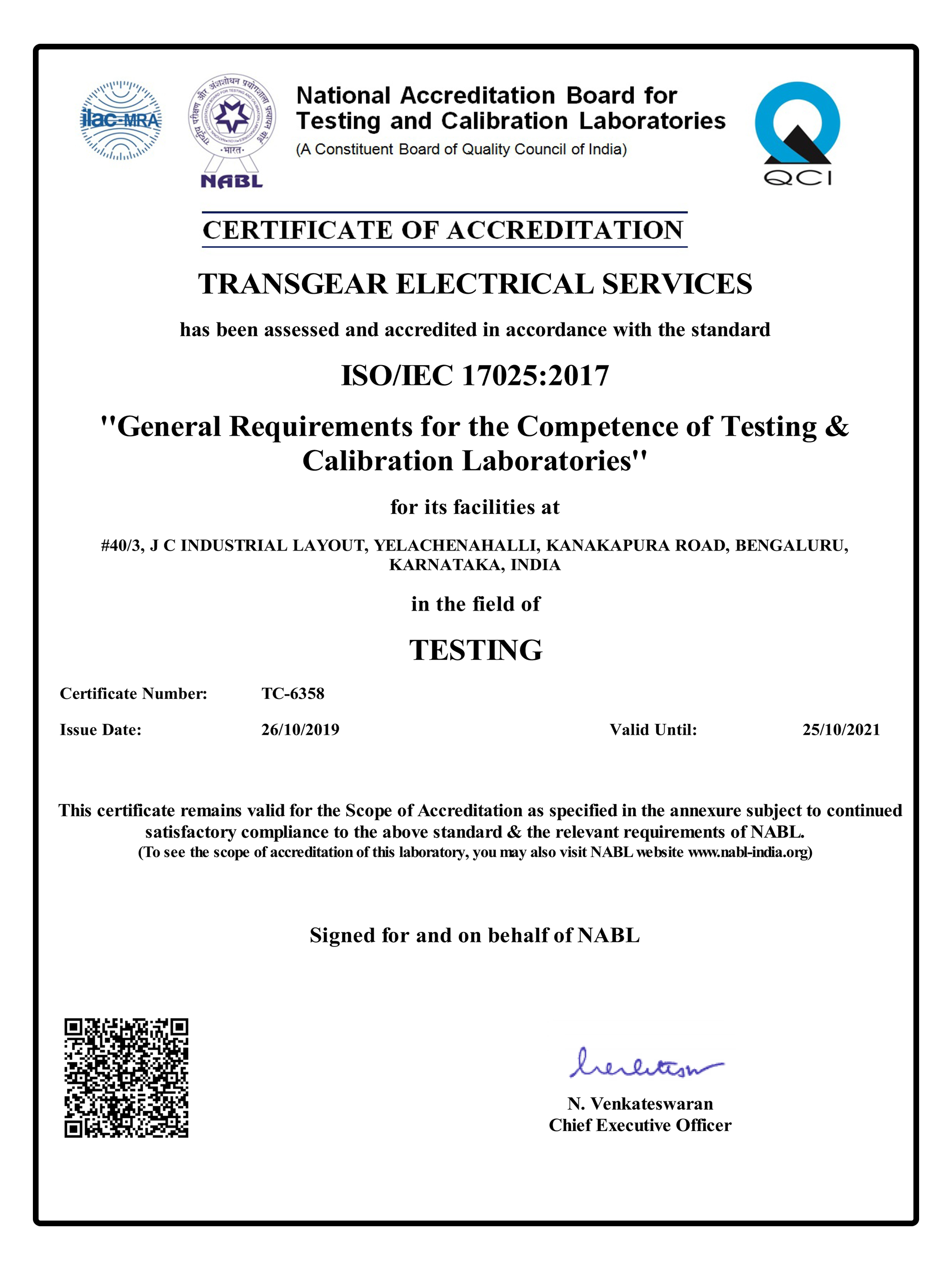 Transformer Oil Testing Lab Services Bangalore Transgear